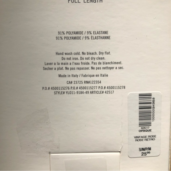 💥3 for $25💥 NIB Aritzia- Main Character opaque tights - Made in Italy - Picture 3 of 3